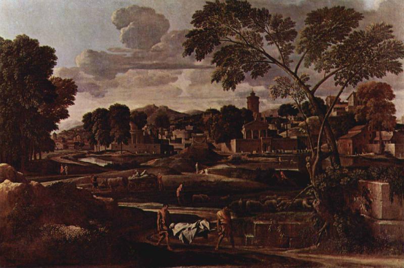 Nicolas Poussin Landschaft mit dem Begrabnis des Phokos France oil painting art